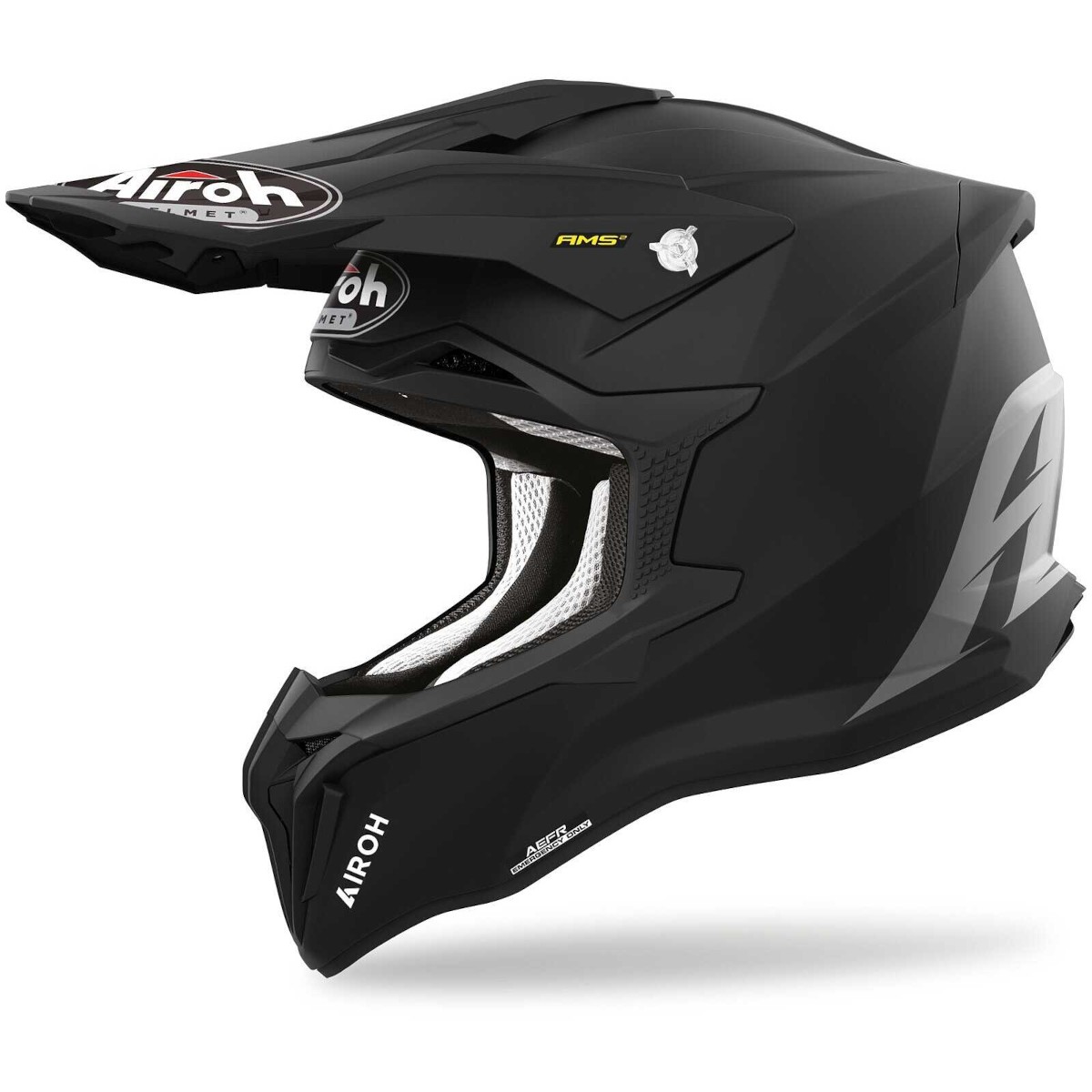 casco motocross enduro airoh strycker nero opaco