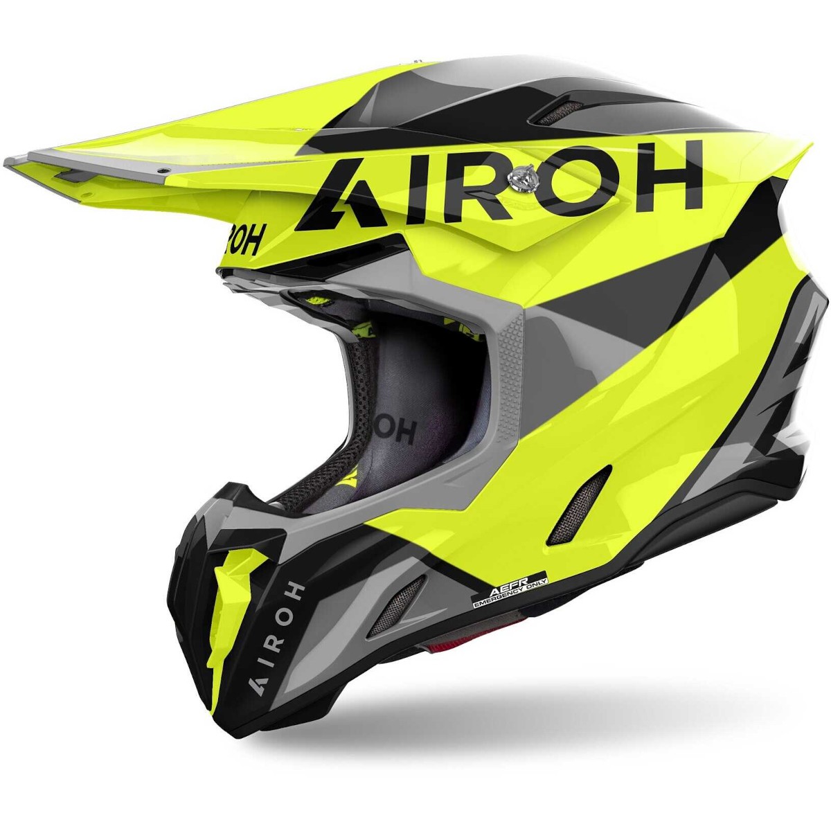 casco motocross enduro airoh twist 3 king yellow