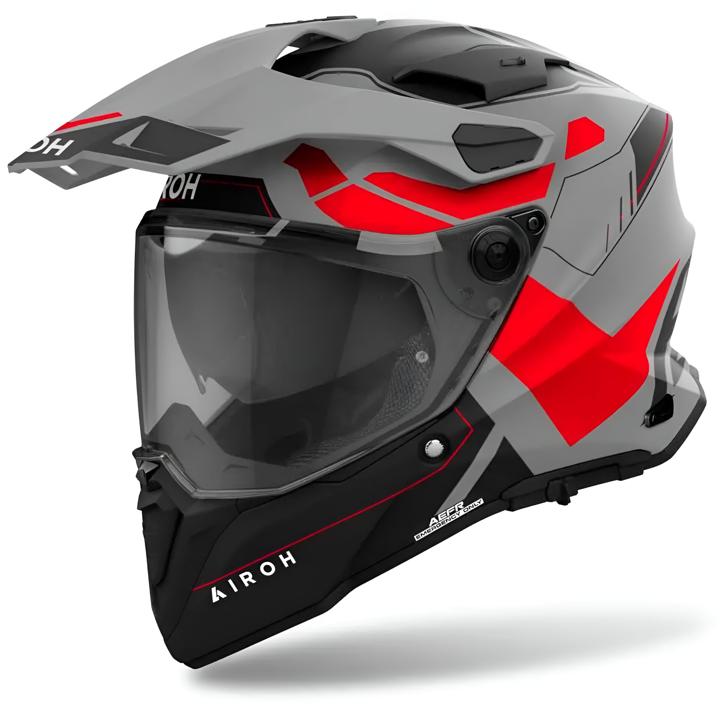 casco offroad adventure touring airoh commander 2 reveal red