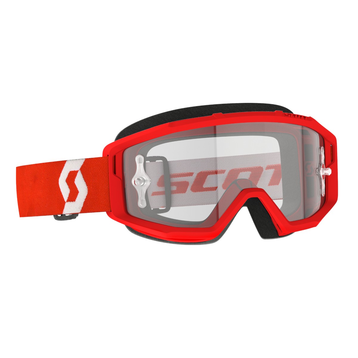 maschera motocross enduro scott primal clear rosso