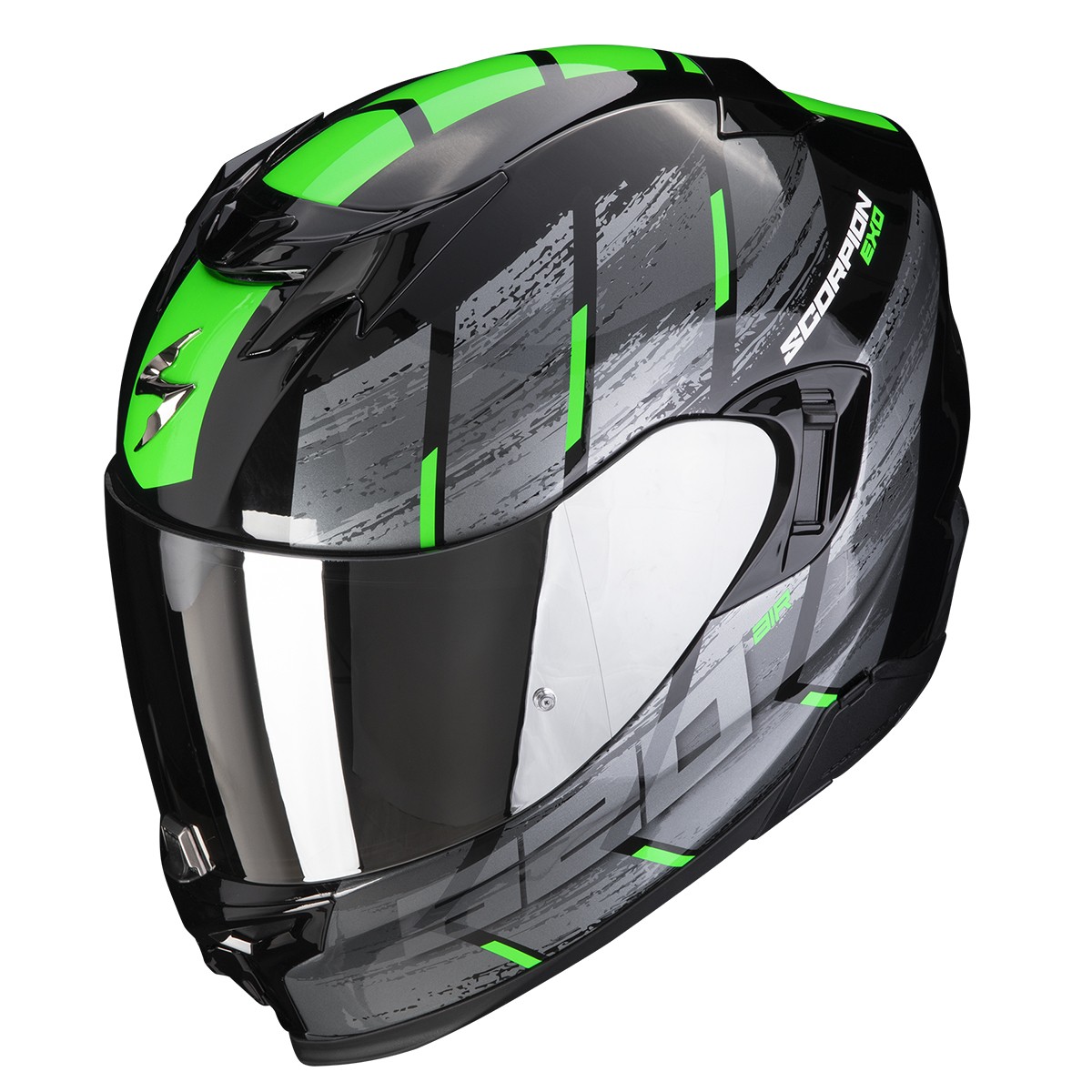 casco moto integrale Scorpion Exo-520 Evo Air Maha Nero Verde