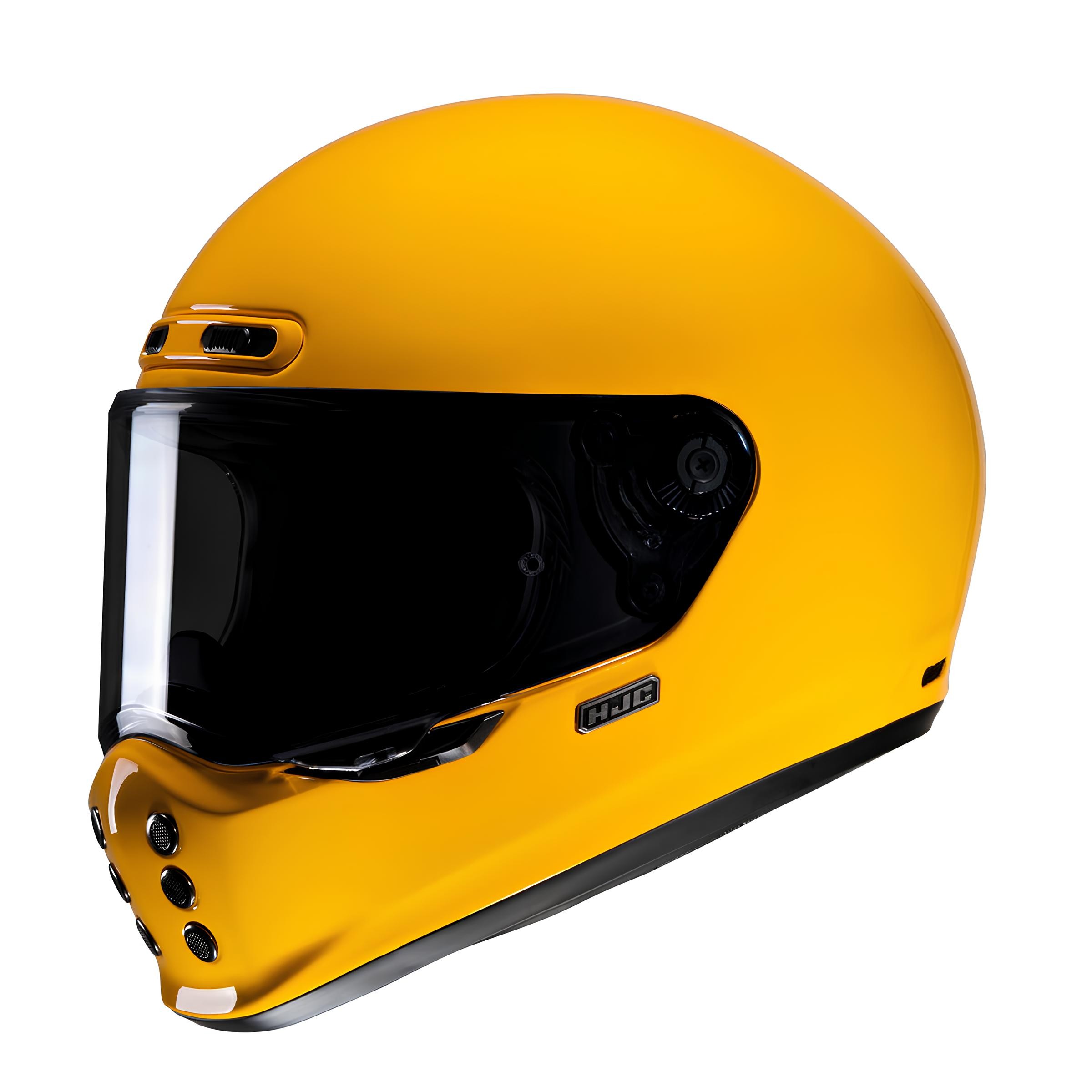 casco moto integrale hjc v10 deep yellow