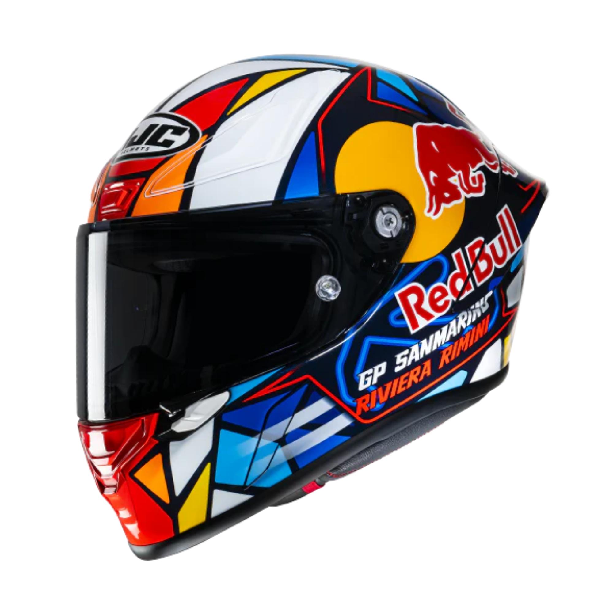 casco moto integrale hjc rpha 1 red bull misano