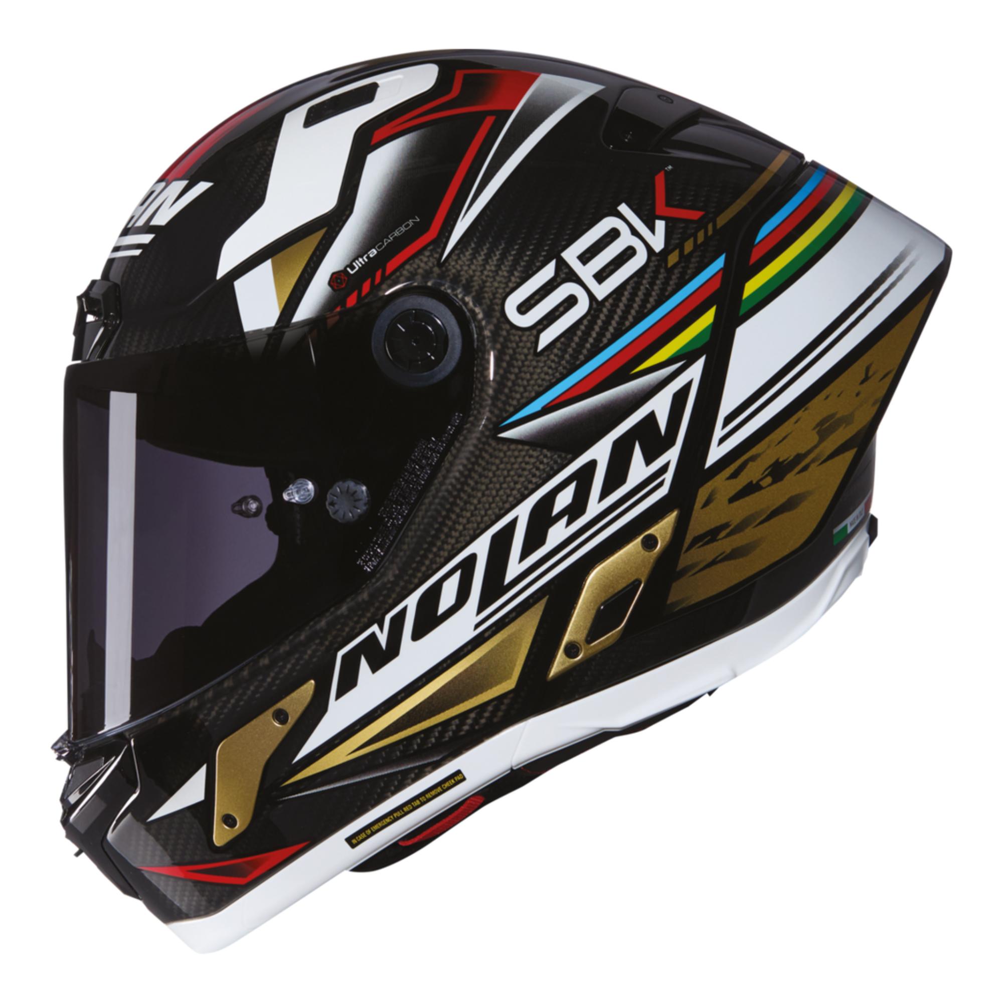 nolan x-804 rs ultracarbon sbk 353 casco integrale vista laterale principale