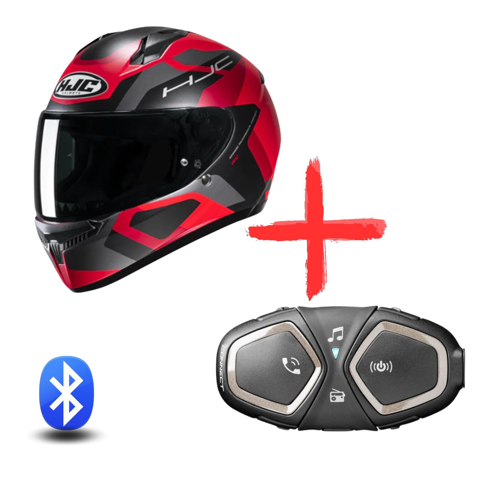 bundle casco interfono hjc c10 tins mc1 interphone connect hd