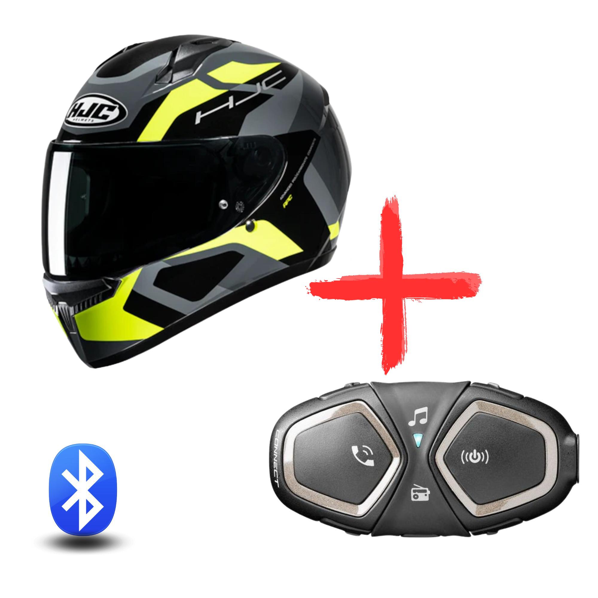 bundle casco interfono hjc c10 tins mc3 interphone connect hd