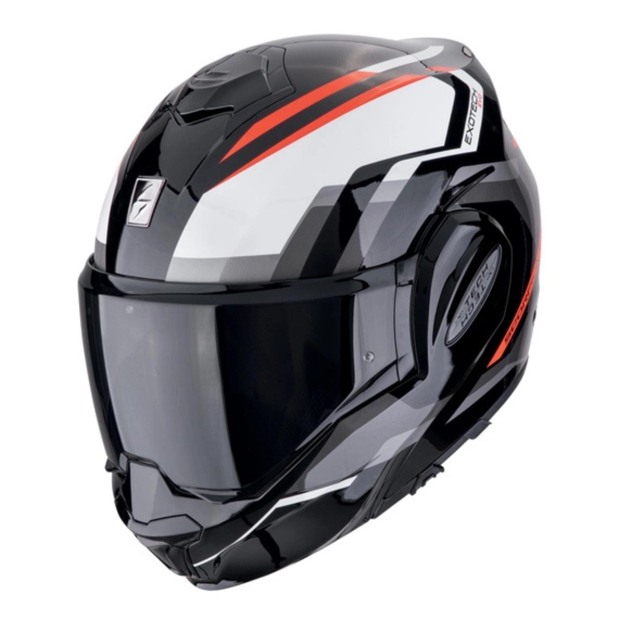 scorpion exo-tech evo furio rosso casco moto modulare